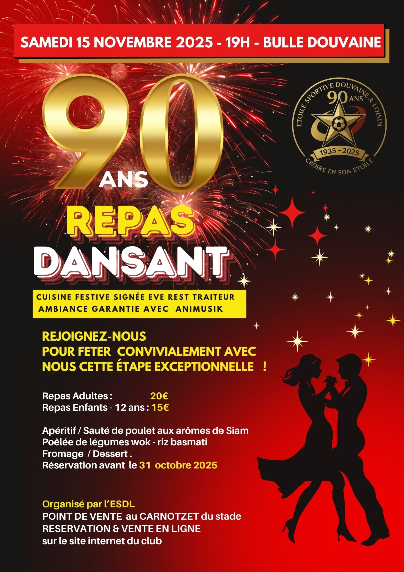 AFFICHE 90 ANS (21 x 29.7 cm)